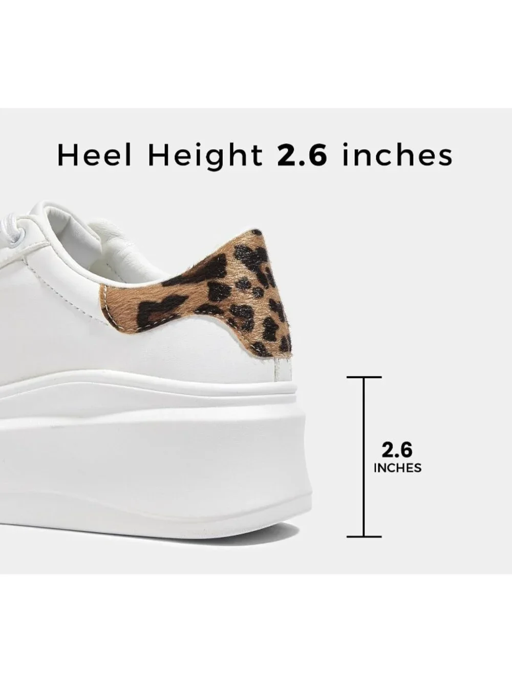 🆕Women's White 2 Platform Fashion Sneakers Classic Low Top Thick Sole Casual